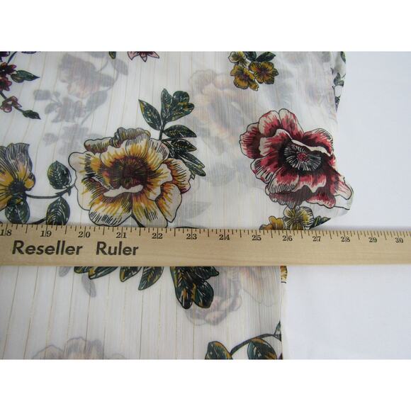 Maurices Floral Wrap Cover Top Womens sz S/M Boho Cottagecore Whimsical Kimono - Picture 4 of 6